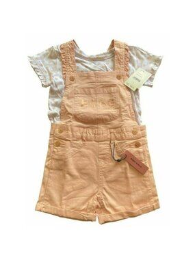BCBG 2 Piece Overall Shirt girls Set New Size 5